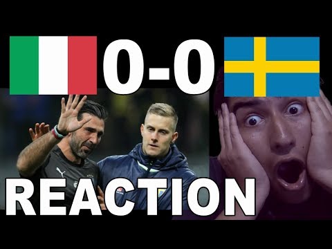 World Cup 2018 Play-Off: Italy 0 - 0 Sweden! Italy OUT OF THE WORLD CUP 2018!! REACTION!