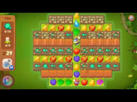 Gardenscapes Level 750 Walkthrough "No Boosters Used"