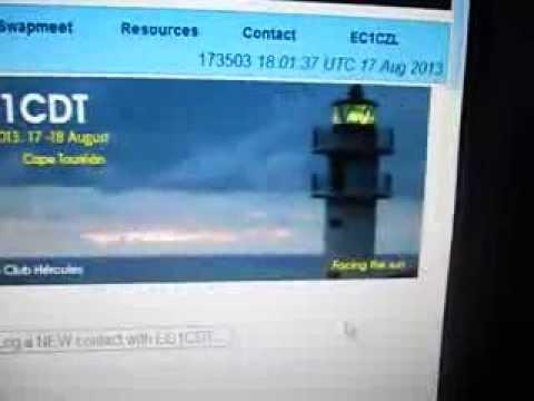 EG1CDT- Lighthouse Cape Touriñán SPA 049 - 18:06 utc - 17-Aug-2013 - 40 meters band