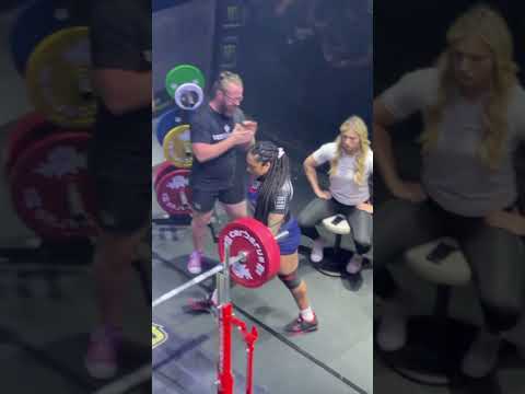Brianny Terry walking into bench in the lead after squats.  #usapowerlifting #powerlifts