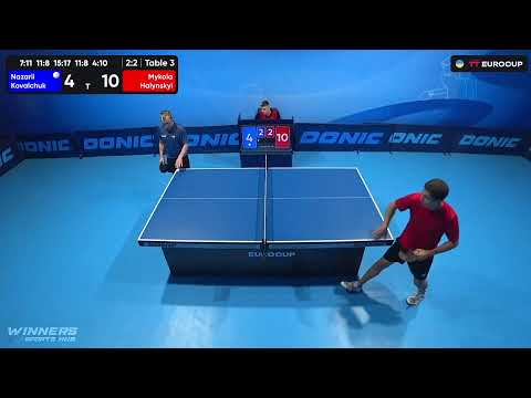 13:40 Nazarii Kovalchuk - Mykola Halynskyi 03.09.2023 TT Euro.Cup  Ukraine Star. TABLE 3