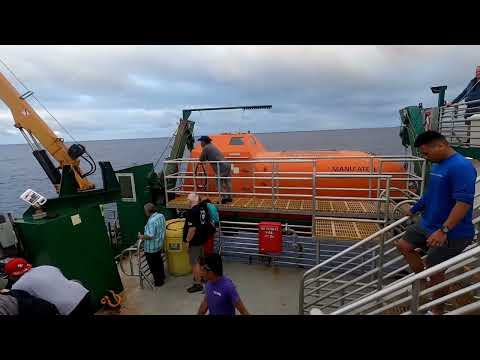 Swains Island landing preparation for W8S team