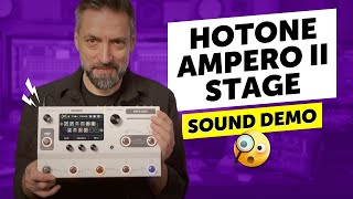 Video thumbnail for Hotone Ampero II Stage - Sound Demo by Guitar Bonedo
