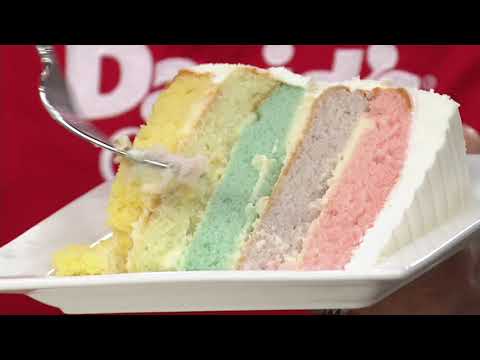 David's Cookies 10" 7-lb Pastel Rainbow Layer Cake on QVC