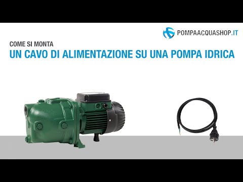 Collegamento del cavo di alimentazione ad una pompa funzionante a 230 Volt [M]