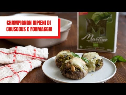 Champignon ripieni di couscous e formaggio