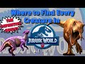 Where to Find Every Creature in Jurassic World Alive!  THE DEFINITIVE GUIDE.