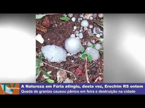 PLANTÃO NEWS Forte Chuva de Granizo causa Destruição em Erechin RS