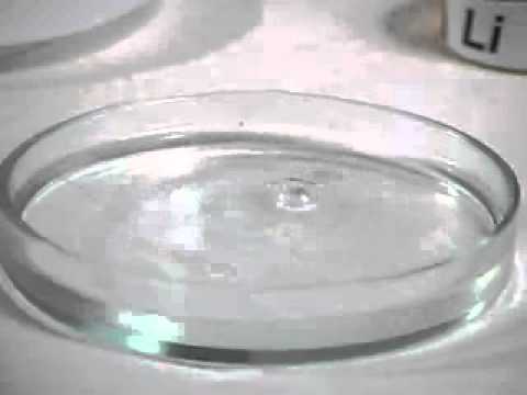 Натрий с водой видео. Литий и вода. Взаимодействие лития с водой. Литиевая вода. Реакция лития с водой.