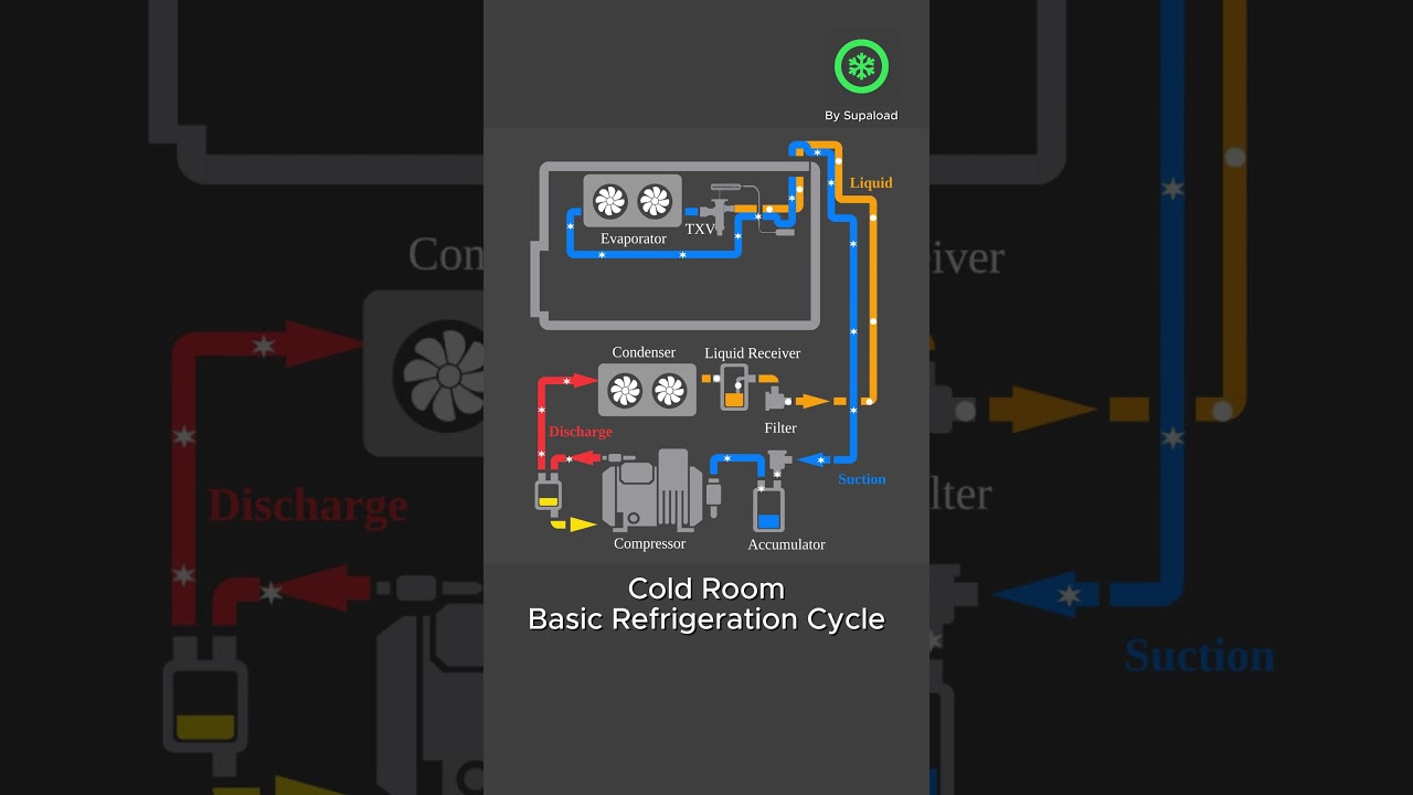 How Cold Room Works in Commercial Refrigeration #commercialrefrigeration #compressor #hvac