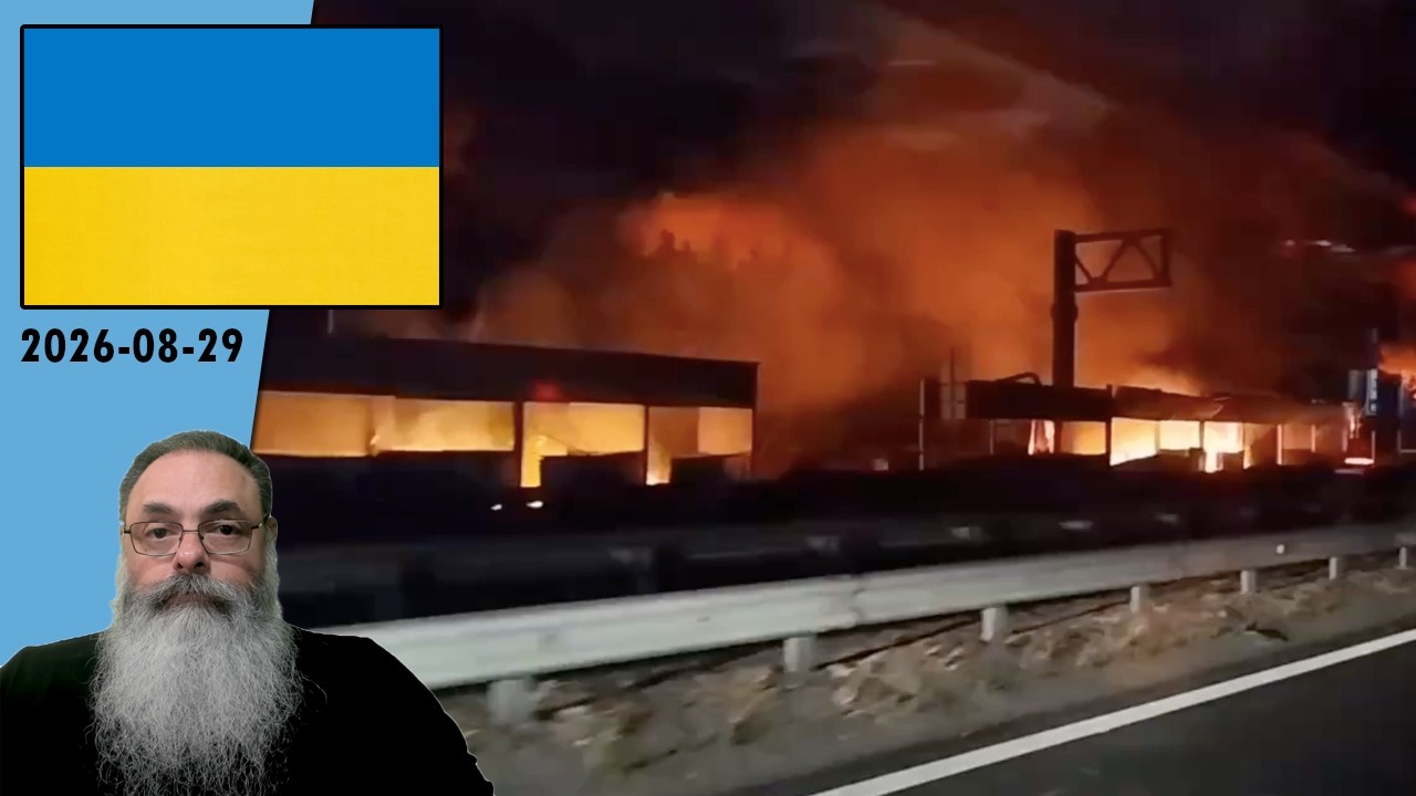 #Ucrânia 2026-08-29: DRONES RUSSOS detonam DEPÓSITO de MUNIÇÃO próximo a BUCHA