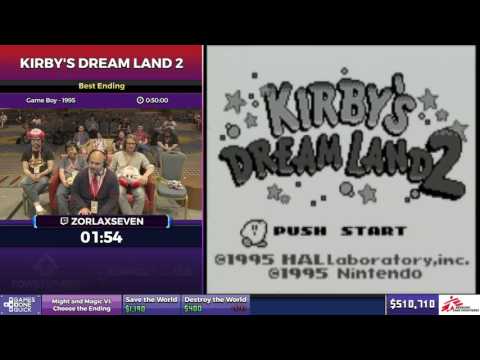 Kirby's Dream Land 2 by zorlaxseven in 48:34 - SGDQ2017 - Part 72
