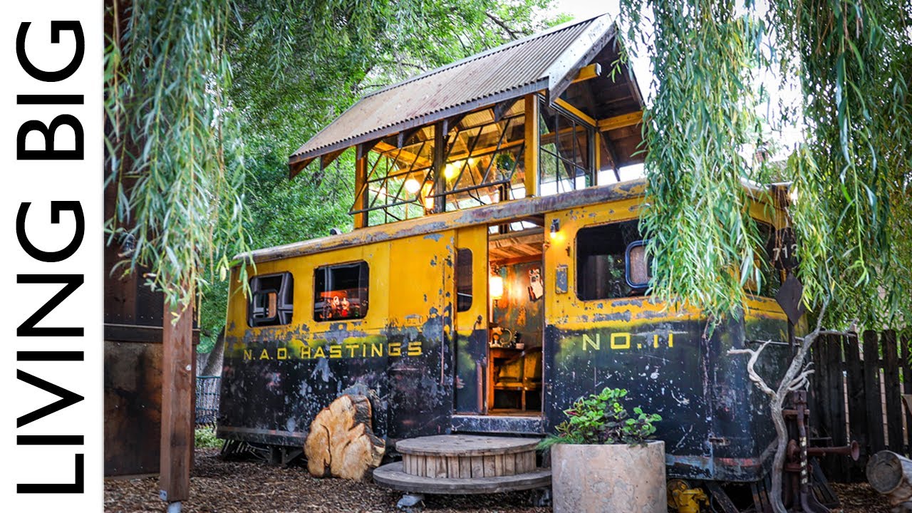 Watch video WW2 Railway Train Car Transformed Into Amazing Tiny House Now WW2 Railway Train Car Transformed Into Amazing Tiny House