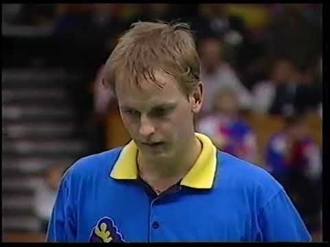 Erik Lindh vs Jörg Rosskopf, SOC tabletennis QF 1991