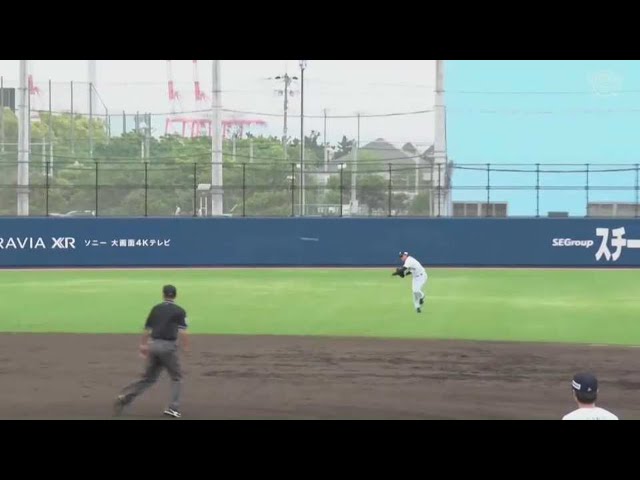 【ファーム】バファローズ・渡部遼人 鋭い送球で走者を刺す!! 2022年5月15日  オリックス・バファローズ 対 東京ヤクルトスワローズ
