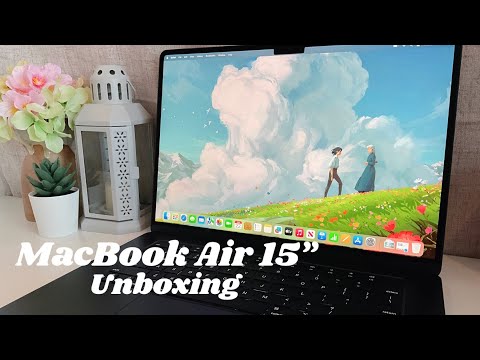 ✨ 15" MacBook Air M2 (Midnight) Unboxing 💻