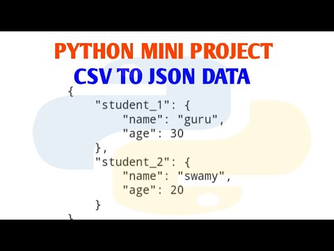 How To Convert Csv To Json Format In Python Programming Python Mini Project