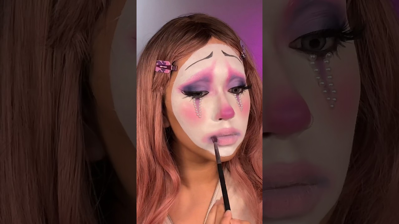 Cute Sad Clown Makeup Halloween 2023 #makeup #halloween2023 #clownmakeup
