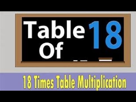 18x1=18 Multiplication, Table of Eighteen Tables Song Multiplication Time of tables - Math Stables