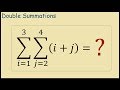 How To Solve Double Summations Steps