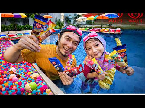 AQILA PESTA ES KRIM DI KOLAM RENANG