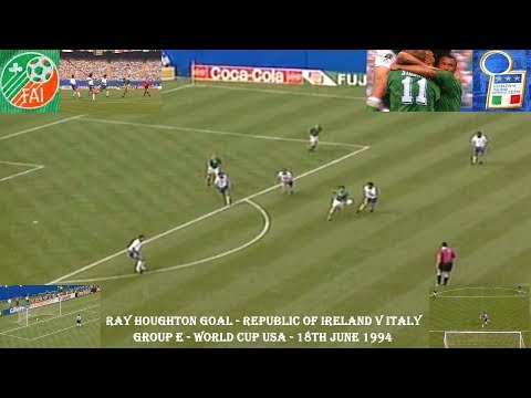 Ray Houghton Goal–Republic of Ireland v Italy–World Cup 1994–USA–18th June Group E-Giants Stadium.