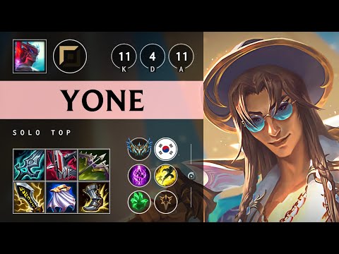 Yone Top vs Vladimir: Triple Kill, Legendary - KR Challenger Patch 14.22
