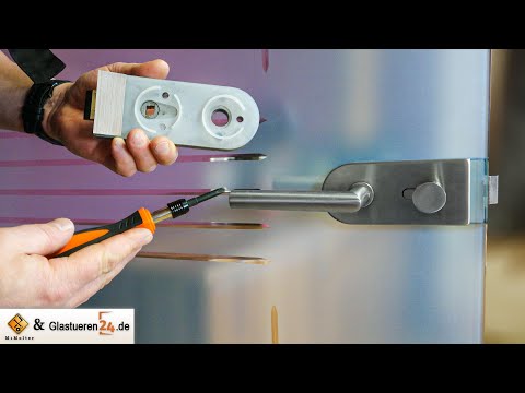 Glass door lock box installation instructions / Dismantling and installing a glass door lock