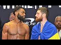 JARON ENNIS REFUSES TO BREAK FACE OFF WITH KAREN CHUKHADZHIAN - FULL WEIGH IN