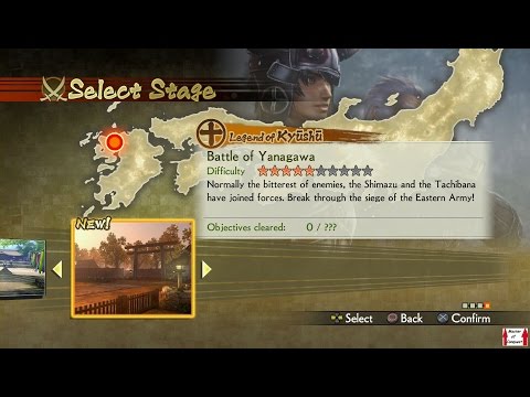 Samurai Warriors 4 Campaign Walkthrough (PS4) Legend of Kyushu Part 4 - Battle of Yanagawa