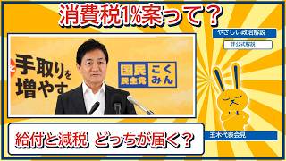 【玉木代表】消費税1%案って本当に得？給付と減税、どっちが届くのか
