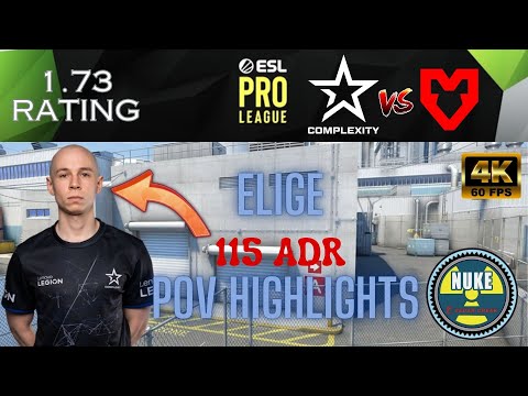 ⫷CS2 POV HIGHLIGHTS⫸ EliGE | ESL Pro League Season 20 | Complexity vs MOUZ | map2 Nuke
