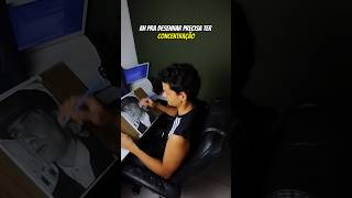 A CONCENTRAÇÃO do desenhista!✍🏽🧠🤣#shorts #desenhista #artista #shortsfeed