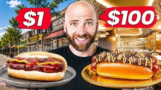 I Tried a $1 vs $100 Golden Hot Dog