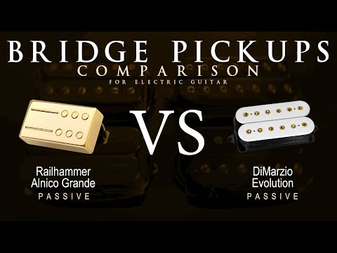 Railhammer ALNICO GRANDE vs DiMarzio EVOLUTION - Bridge Guitar Pickup Comparison Tone Demo