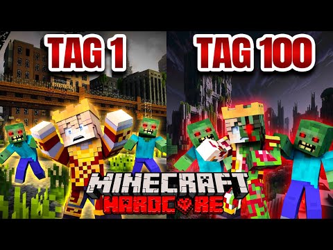 Ich überlebe 100 Tage Minecraft Hardcore in einer Zombie Apokalypse - und das ist passiert! (Film)