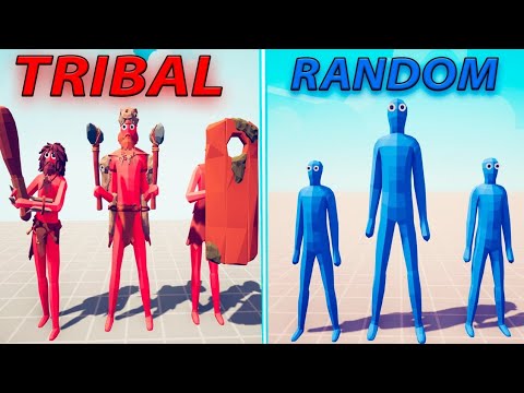 TRIBAL TEAM vs RANDOM UNITS TEAM - Totally Accurate Battle Simulator | TABS
