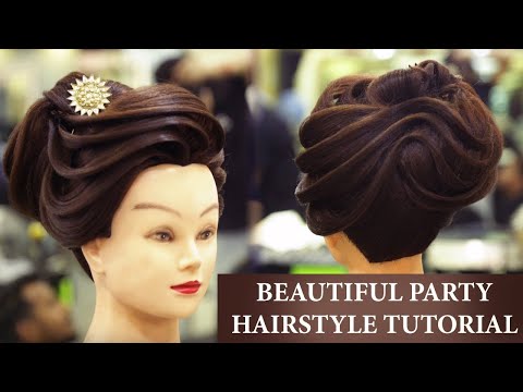 Wedding Party Hairstyle Step By Step Tutorial || Beautiful Hairstyle || By Khoobsurat Salon