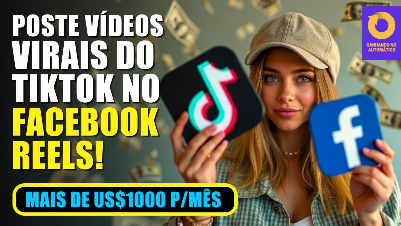 Copie vídeos do TikTok e poste no Facebook Reels  | Mais de $1000 p/mês