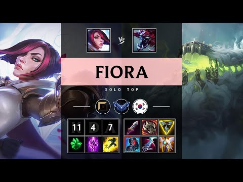 Fiora Top vs Cho'Gath: Triple Kill, Godlike - KR Diamond Patch 25.S1.1