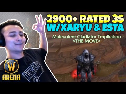 2900+ Rated 3s w/ Xaryu & Estarossa are Back! - Full Gameplay | Pikaboo | WoW Arena