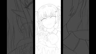 ｶｴｼﾃーﾑｷﾞﾉｶﾗﾀﾞー！【100枚で絵が上手くなるV 42枚目】#イラストメイキング #イラスト #shorts #ファンアート