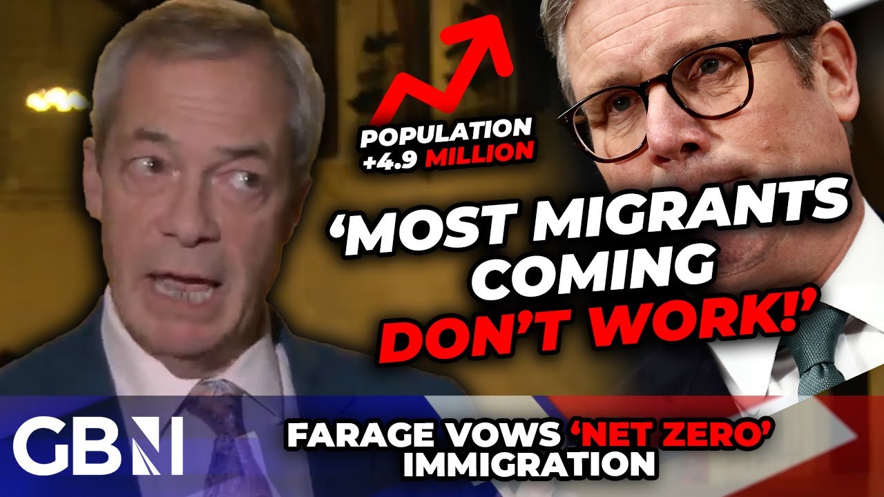 'MAJORITY of migrants DON'T work!' Farage vows 'Net ZERO' immigration as population SOARS