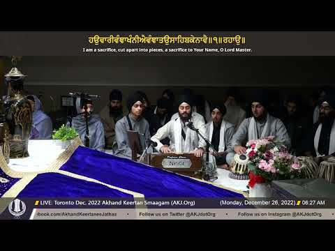 028 Bhai Harman Singh Jee Malaysia at Toronto Dec  2022 Akhand Keertan Smaagam