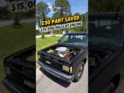 THIS $30 Part Saved my HELLCAT S10 #hellcat #swapped #chevy #s10 #truck