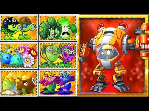 Pvz 2 Challenge - Random 50 Team Plants vs Z Mech Zombie Level 10