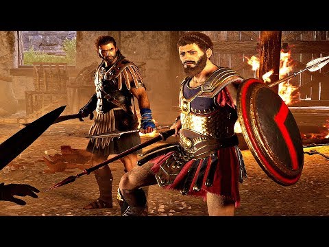 Assassin's Creed Odyssey - Spartans Tag Team Fight (Epic Cutscene) Meeting Brasidas