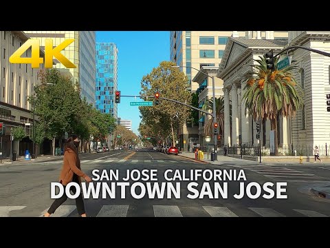[4K] SAN JOSE - Driving Downtown San Jose, California, USA, Travel, 4K UHD