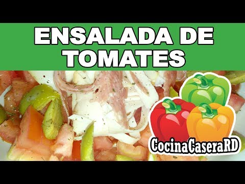 Ensalada de tomates con jamón pechuga pavo salami genoa