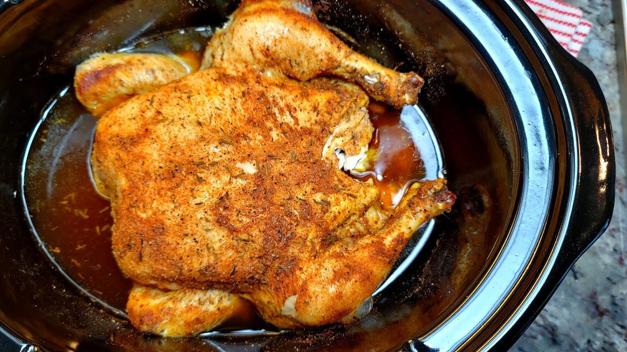 Slow Cooker Whole Chicken Recipe (Crockpot)